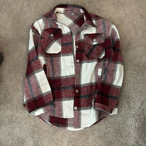 Thick flannel shacket